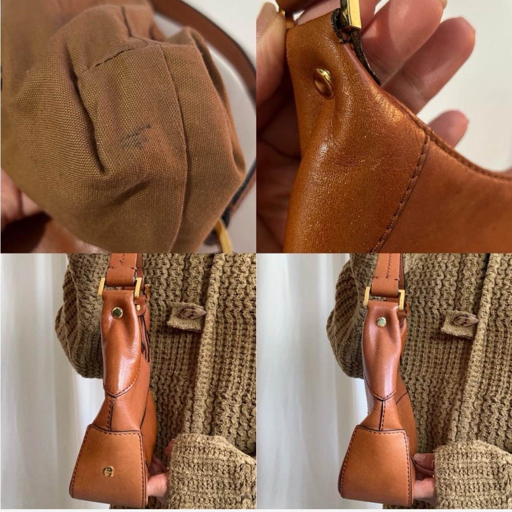 Y2K/90s Etienne Aigner leather handbag brown. - Picture 10 of 11